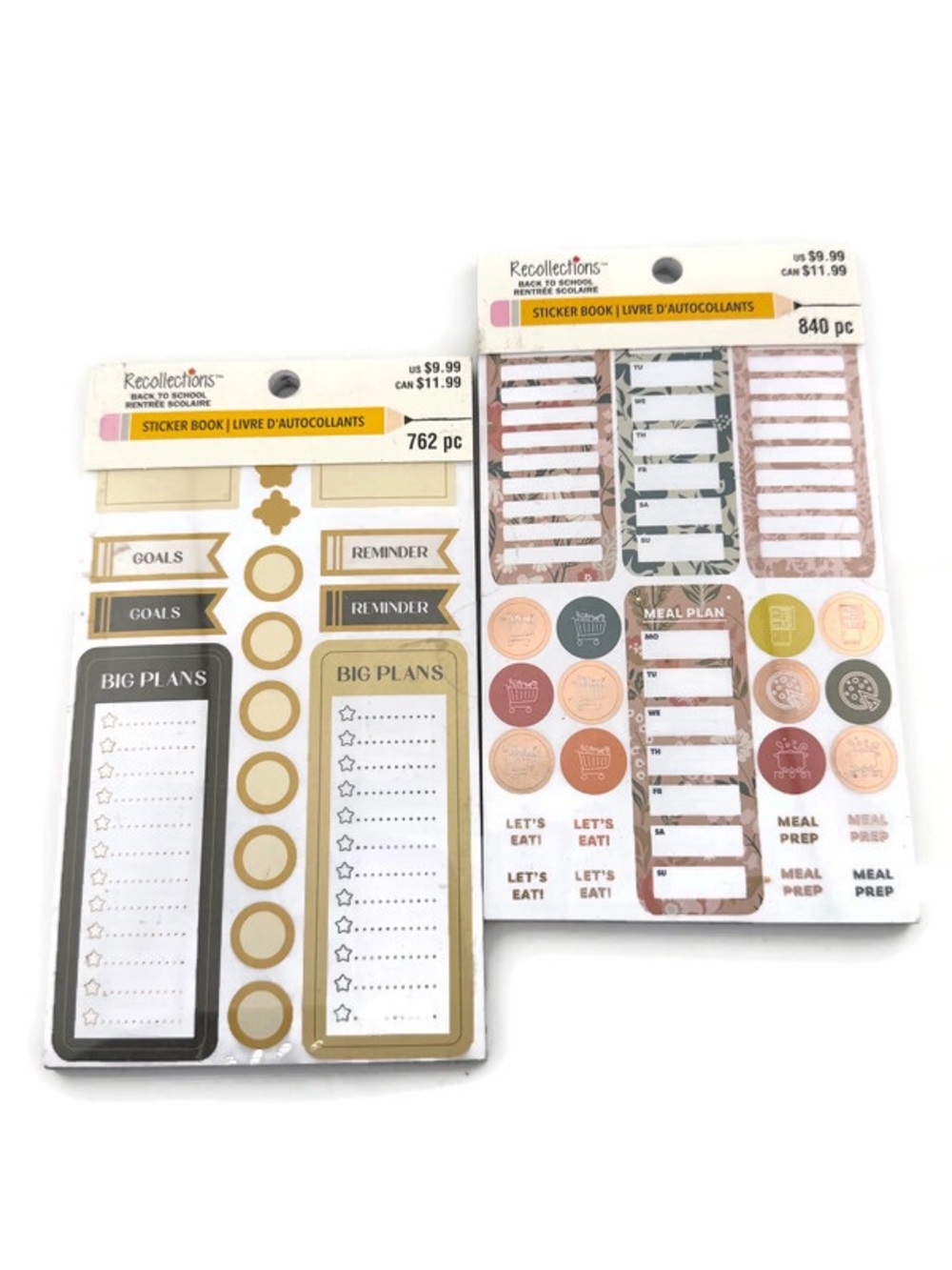 Recollections Planner Sticker Book Lot of 2